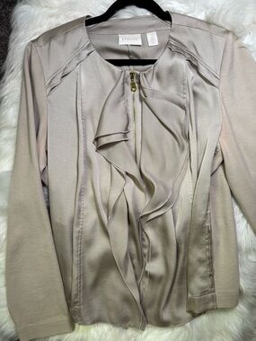 Chico’s Ruffle Satin Jacket